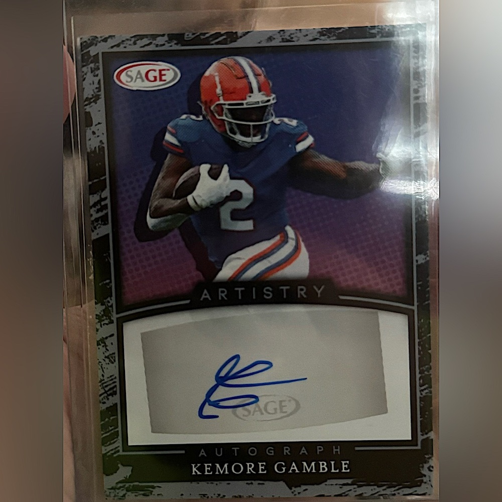 Sage Kemore Gamble Autographed Card- Florida Gators